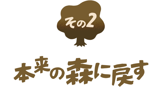 本来の森に戻す