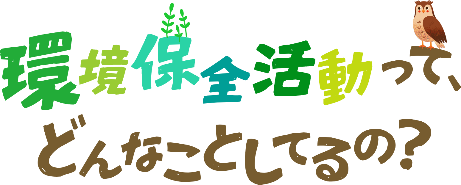 環境保全活動って、どんなことしてるの？