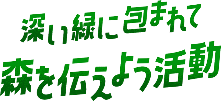 深い緑に包まれて森を伝えよう活動