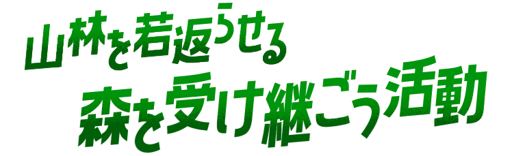 山林を若返らせる 森を受け継ごう活動